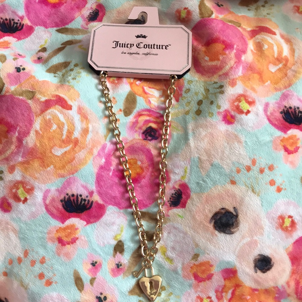 Juicy Couture heart lock & key necklace